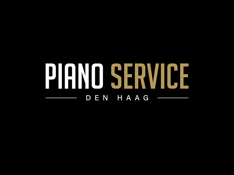 Logo van Pianoservice Den Haag, opgericht door Joachim en Rani in november 2024, met een stijlvolle en professionele uitstraling.